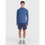 Pánske bežecké tričko s dlhým rukávom 4F LONGSLEEVE FNK-WSS25TFLOM327-32S-DENIM · záber 4
