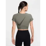 Dámske tréningové tričko s krátkym rukávom NIKE PRO W NP DF SS CROP TOP TT GX-320-Khaki · záber 3