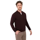 Pánska mikina so zipsom VOLCANO B-COLLEGE-403-BURGUNDY · záber 3