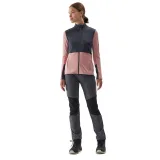 Dámska turistická mikina so zipsom 4F FLEECE-AW23TFLEF142-56S-LIGHT PINK · záber 4