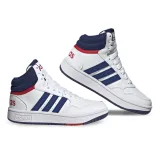 Chlapčenská rekreačná obuv ADIDAS Hoops 3.0 Mid cloud white victory blue better scarlet · záber 4