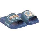 Chlapčenské šlapky (plážová obuv) COQUI Ruki navy niagara blue space · záber 2