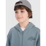 Chlapčenská mikina so zipsom 4F JUNIOR SWEATSHIRT-JWSS25TSWSM1522-46S-TURQUISE · záber 2