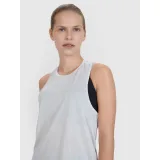 Dámske bežecké tričko bez rukávov 4F SLEEVELESS FNK-WSS25TFSLF427-27S-COLD LIGHT GREY · záber 2