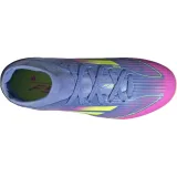 Chlapčenské futbalové kopačky outdoorové ADIDAS F50 League Mid Jr FG MG blue fusion lucid lemon lucid pink · záber 3