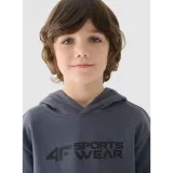 Chlapčenská mikina s kapucňou 4F JUNIOR SWEATSHIRT-JWAW24TSWSM1223-20S-DEEP BLACK · záber 2