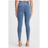 Dámske jeggings nohavice FREDDY WR.UP® skinny high waist push up jeggings in organic fabric-Blue · záber 4