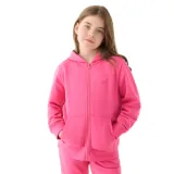 Dievčenská mikina so zipsom 4F JUNIOR SWEATSHIRT-JWMM00TSWSF1315-55S-HOT PINK · záber 1