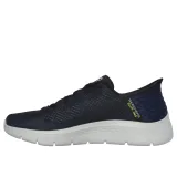 Pánska rekreačná obuv SKECHERS Go Walk Flex New World Slip-Ins navy lime · záber 3