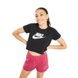 Dievčenské tričko s krátkym rukávom NIKE G NSW TEE CROP FUTURA-DA6925-012-black · záber 1