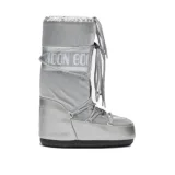 Juniorské vysoké zimné topánky MOON BOOT MB ICON GLANCE-JR, H001 SILVER · záber 1