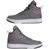 Dámske členkové zimné topánky ADIDAS Hoops 3.0 Mid WTR tracy grey tracy grey wonder red · záber 4