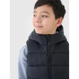 Chlapčenská vesta s kapucňou 4F JUNIOR VEST JACKET-JWSS25TVJAM169-20S-BLACK · záber 2