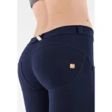 Dámske jeggings nohavice FREDDY WR.UP® skinny push up organic cotton trousers with regular waist-Blue · záber 4
