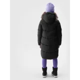 Dievčenská bunda 4F JUNIOR DOWN JACKET-JAW23TDJAF268-21S-BLACK · záber 5
