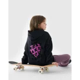 Dievčenská mikina s kapucňou 4F JUNIOR SWEATSHIRT-JWAW24TSWSF1218-20S-DEEP BLACK · záber 5