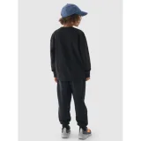 Chlapčenské zateplené tepláky 4F JUNIOR TROUSERS-JWAW24TTROM761-20S-DEEP BLACK · záber 4