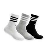 Ponožky ADIDAS 3S C SPW CRW 3P MGREYH WHITE BLACK W · záber 2