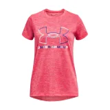 Dievčenské tréningové tričko s krátkym rukávom UNDER ARMOUR Tech BL Twist SS-PNK · záber 1