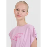 Dievčenské tréningové tričko s krátkym rukávom 4F JUNIOR TSHIRT FNK F1184-56S-LIGHT PINK · záber 2