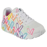 Dievčenská rekreačná obuv SKECHERS Uno Lite Spread The Love K white · záber 1