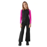 Dievčenské lyžiarske softshellové nohavice 4F JUNIOR TROUSERS FNK-JWAW24TFTRF661-20S-DEEP BLACK · záber 1
