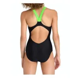 Dievčenské plavecké jednodielne plavky ARENA SWIMSUIT V BACK GRAPHIC Black · záber 3