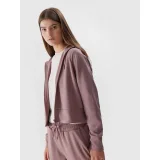 Dámska mikina so zipsom 4F SWEATSHIRT-AW23TSWSF0766-83S-BEIGE · záber 3