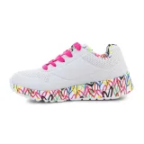 Dievčenská rekreačná obuv SKECHERS Uno Lite Lovely Luv K white pink · záber 3