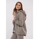 Dámska zateplená mikina so zipsom VOLCANO TIFFI-102-BEIGE · záber 3