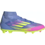 Chlapčenské futbalové kopačky outdoorové ADIDAS F50 League Mid Jr FG MG blue fusion lucid lemon lucid pink · záber 1