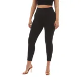 Dámske jeggings nohavice FREDDY WR.UP® superskinny push up 7 8 trousers with high waist and zip-Black · záber 1