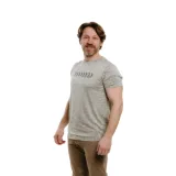 Pánske turistické tričko s krátkym rukávom EVERETT TecShirt M olive melange · záber 1