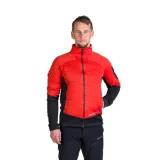Pánska zateplená turistická mikina so zipsom NORTHFINDER GIACOMO-361redblack · záber 1