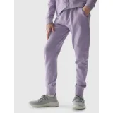 Dievčenské tepláky 4F JUNIOR TROUSERS-4FJWSS24TTROF587-52S-LIGHT VIOLET · záber 2