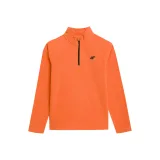 Chlapčenská lyžiarska flisová mikina 4F JUNIOR FLEECE UNDERWEAR-JAW23UFLEM019-70S-ORANGE · záber 4
