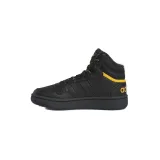 Chlapčenské členkové zimné topánky ADIDAS Hoops 3.0 Mid K core black core black preloved yellow · záber 2
