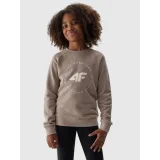 Dievčenská mikina 4F JUNIOR SWEATSHIRT-JAW23TSWSF637-83S-BEIGE · záber 2