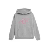 Dievčenská mikina s kapucňou 4F JUNIOR GIRLS SWEATSHIRT JBLD002-25M-GREY MELANGE · záber 4