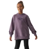 Dievčenská mikina s kapucňou 4F JUNIOR SWEATSHIRT-JWAW24TSWSF1218-51S-VIOLET · záber 1