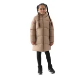 Dievčenská bunda 4F JUNIOR DOWN JACKET-JWAW24TDJAF455-83S-BEIGE · záber 1
