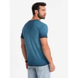 Pánske tričko s krátkym rukávom s v-výstrihom OMBRE T-shirt OM-TSCT-22SS-002 V-7 navy · záber 4