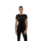 Dámske turistické tričko s krátkym rukávom EVERETT TecaShirt W antracit melange · záber 1