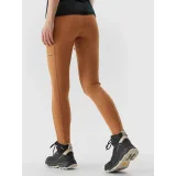 Dámske turistické legíny 4F TROUSERS FNK-WSS24TFTRF580-82S-LIGHT BROWN · záber 4
