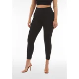 Dámske jeggings nohavice FREDDY WR.UP® superskinny push up 7 8 trousers with high waist and zip-Black · záber 2