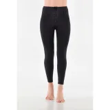 Dámske jeggings nohavice FREDDY WR.UP® superskinny push up 7 8 jeggings with high waist and zip-Black · záber 2