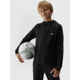 Chlapčenská zateplená tréningová mikina so zipsom 4F JUNIOR SWEATSHIRT FNK-JAW23TFSWM205-20S-DEEP BLACK · záber 2