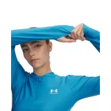 Dámske tréningové tričko s dlhým rukávom UNDER ARMOUR HeatGear Rib 1 4 Zip LS-BLU · záber 2