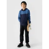 Chlapčenská mikina s kapucňou 4F JUNIOR SWEATSHIRT-JWAW24TSWSM1222-30S-DARK BLUE · záber 4