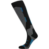 Lyžiarske podkolienky (ponožky) BLIZZARD Wool Sport ski socks, SMU, black turquoise · záber 1
